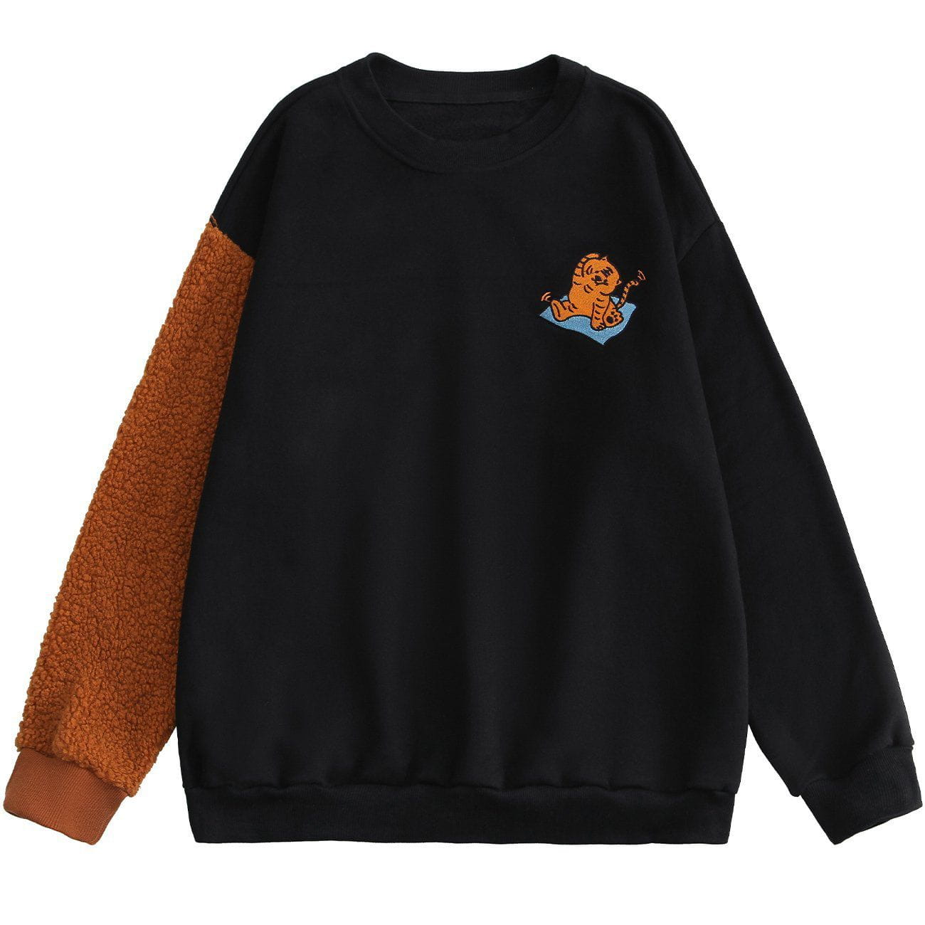 LUXENFY™ - Patchwork Tiger Embroidered Sweatshirt luxenfy.com