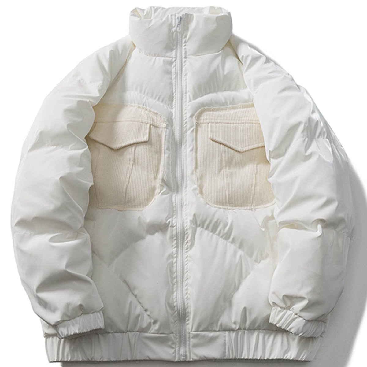 LUXENFY™ - Pocket Stitching Solid Color Puffer Jacket luxenfy.com