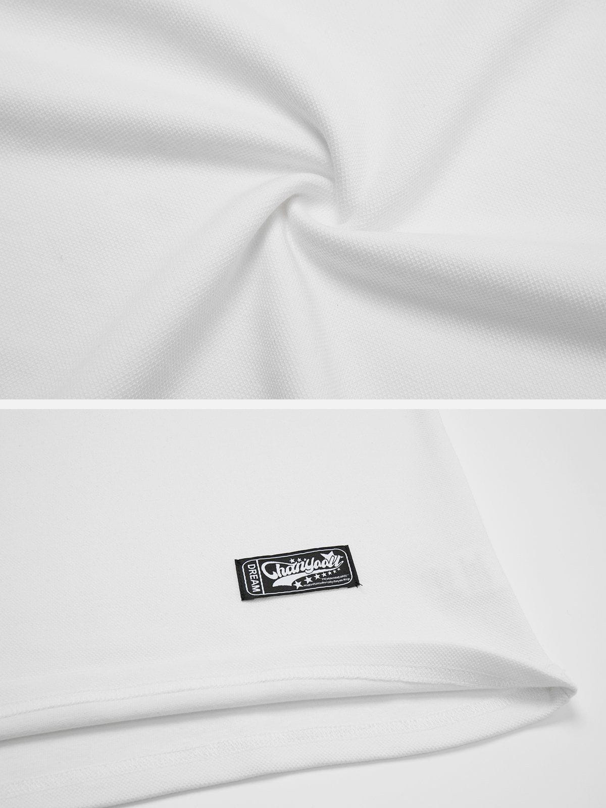 LUXENFY™ - Print Polo Collar Sweatshirt luxenfy.com