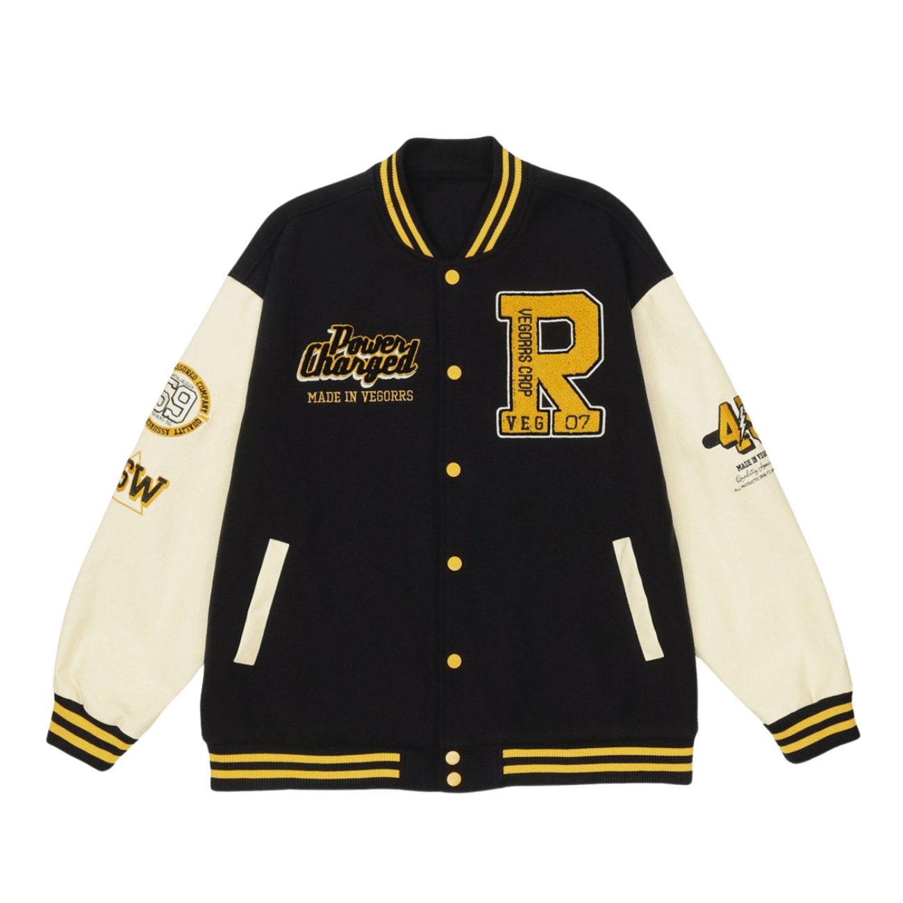 LUXENFY™ - R Embroidery Varsity Jacket luxenfy.com