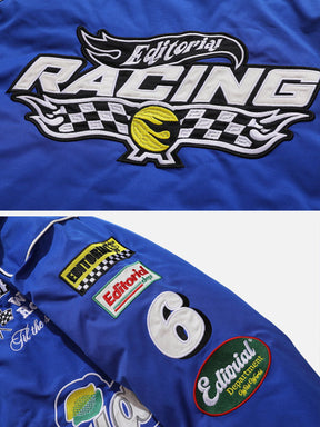 LUXENFY™ - Race Car Embroidered Winter Coat luxenfy.com