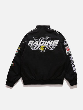LUXENFY™ - Race Car Embroidered Winter Coat luxenfy.com