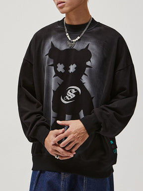 LUXENFY™ - Reflective Bear Print Sweatshirt luxenfy.com