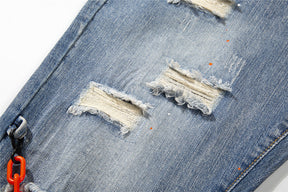 LUXENFY™ - Ripped Stitching Washed Jeans luxenfy.com