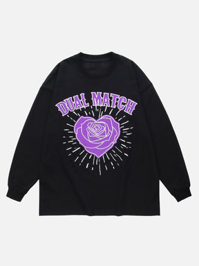 LUXENFY™ - Rose Love Print Sweatshirt luxenfy.com