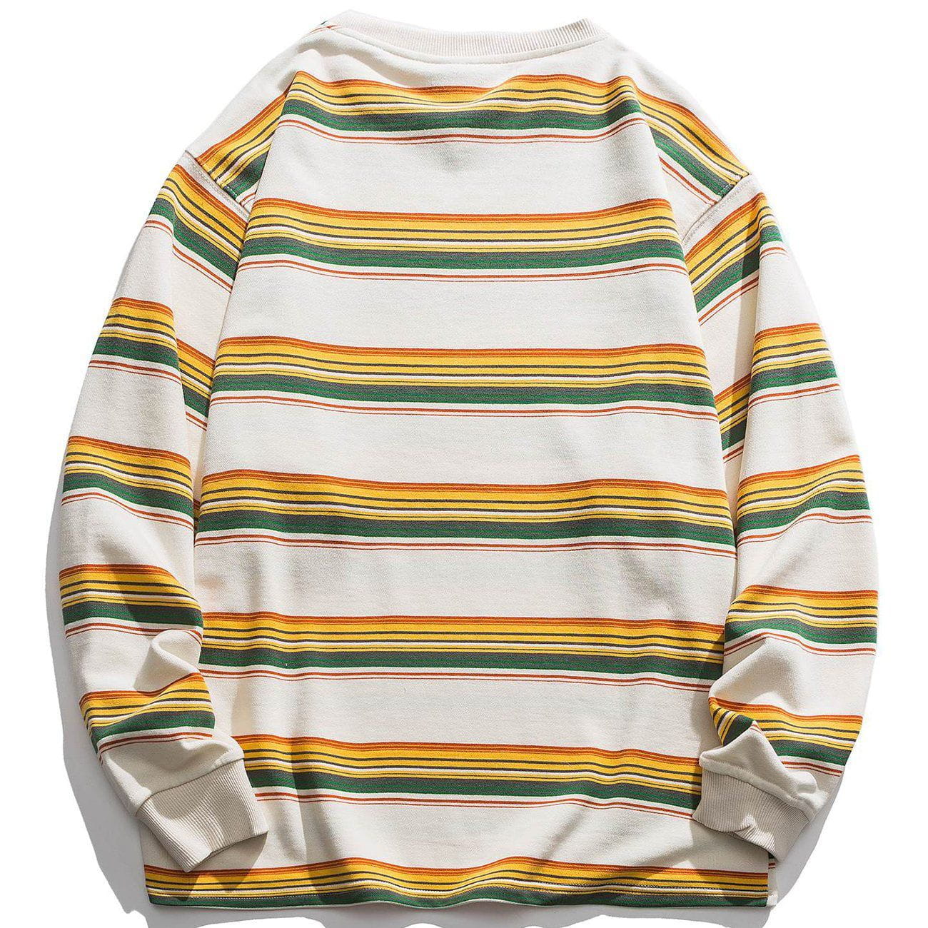 LUXENFY™ - Simple Striped Panel Sweatshirt luxenfy.com