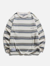 LUXENFY™ - Simple Striped Panel Sweatshirt luxenfy.com