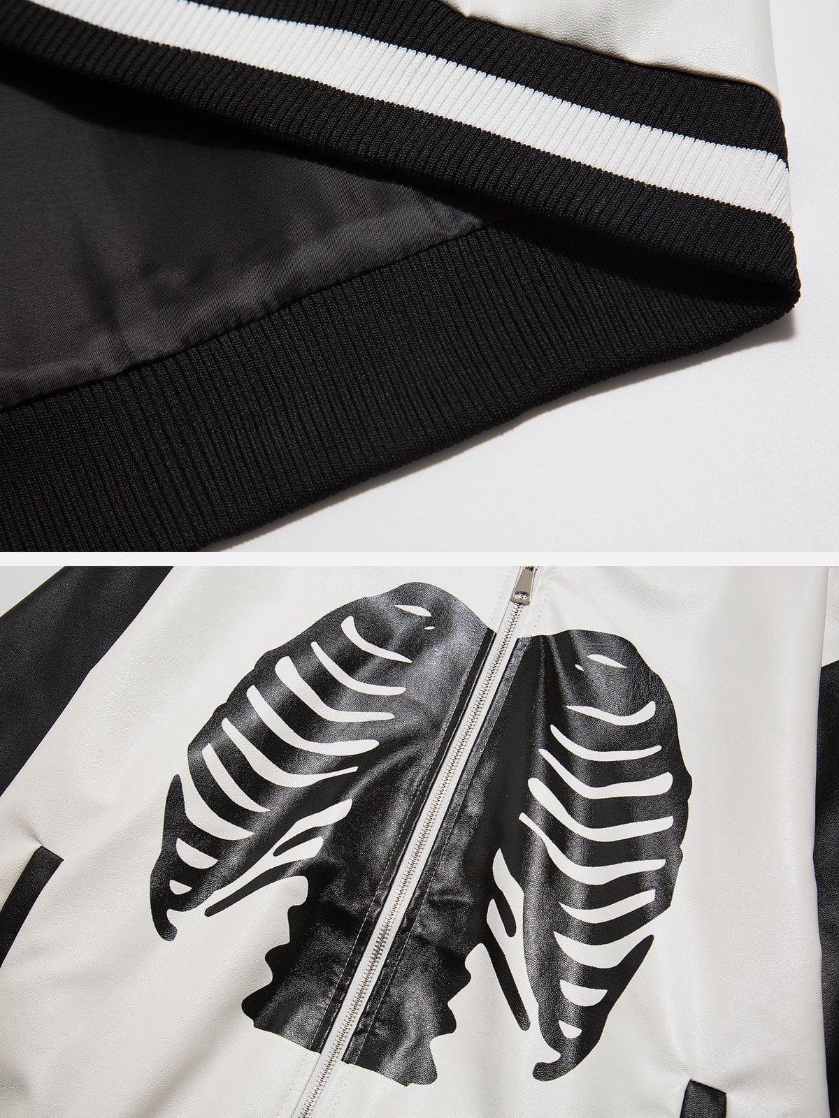 LUXENFY™ - Skeleton Zip Up Varsity Jacket luxenfy.com