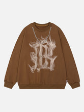 LUXENFY™ - Smoke Letter Necklace Sweatshirt luxenfy.com