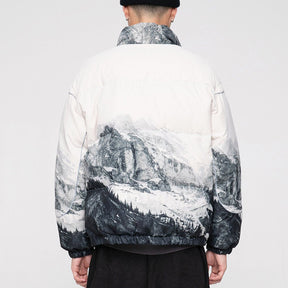 LUXENFY™ - Snow Mountain Print Winter Coat luxenfy.com