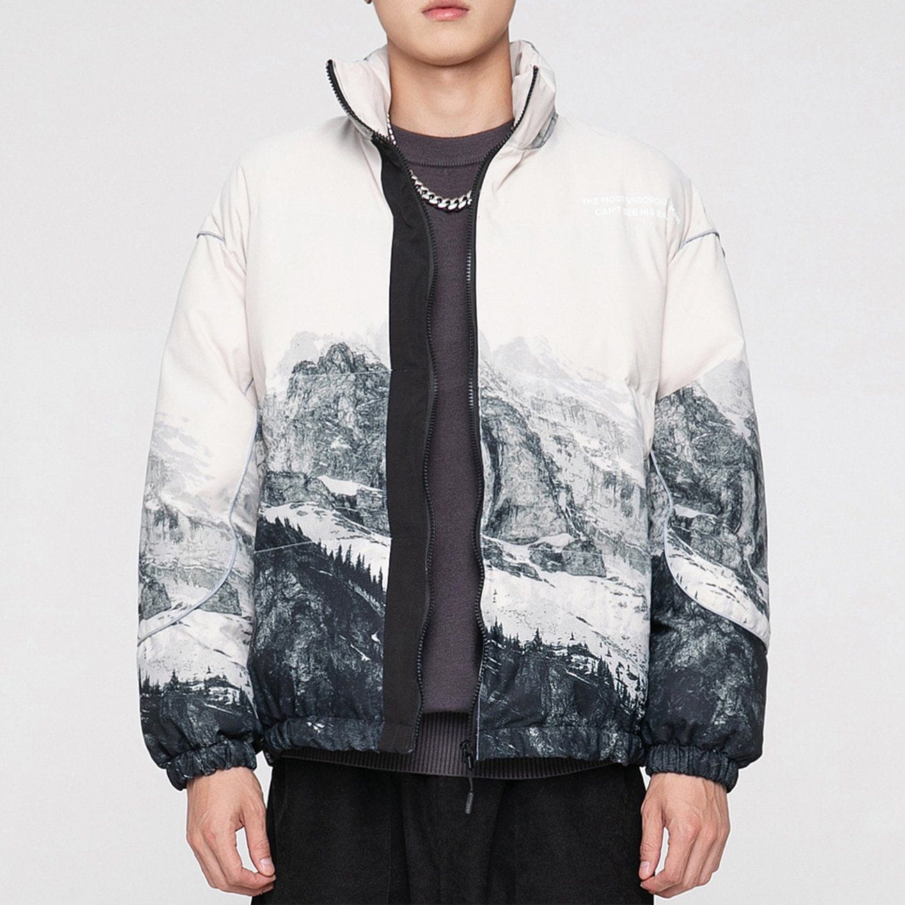 LUXENFY™ - Snow Mountain Print Winter Coat luxenfy.com