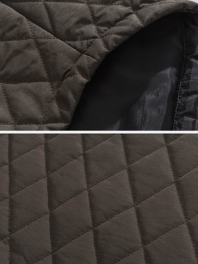 LUXENFY™ - Solid Argyle Embroidered Winter Coat luxenfy.com