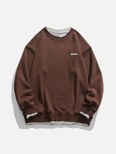 LUXENFY™ - Solid Color Fake Two Sweatshirt luxenfy.com