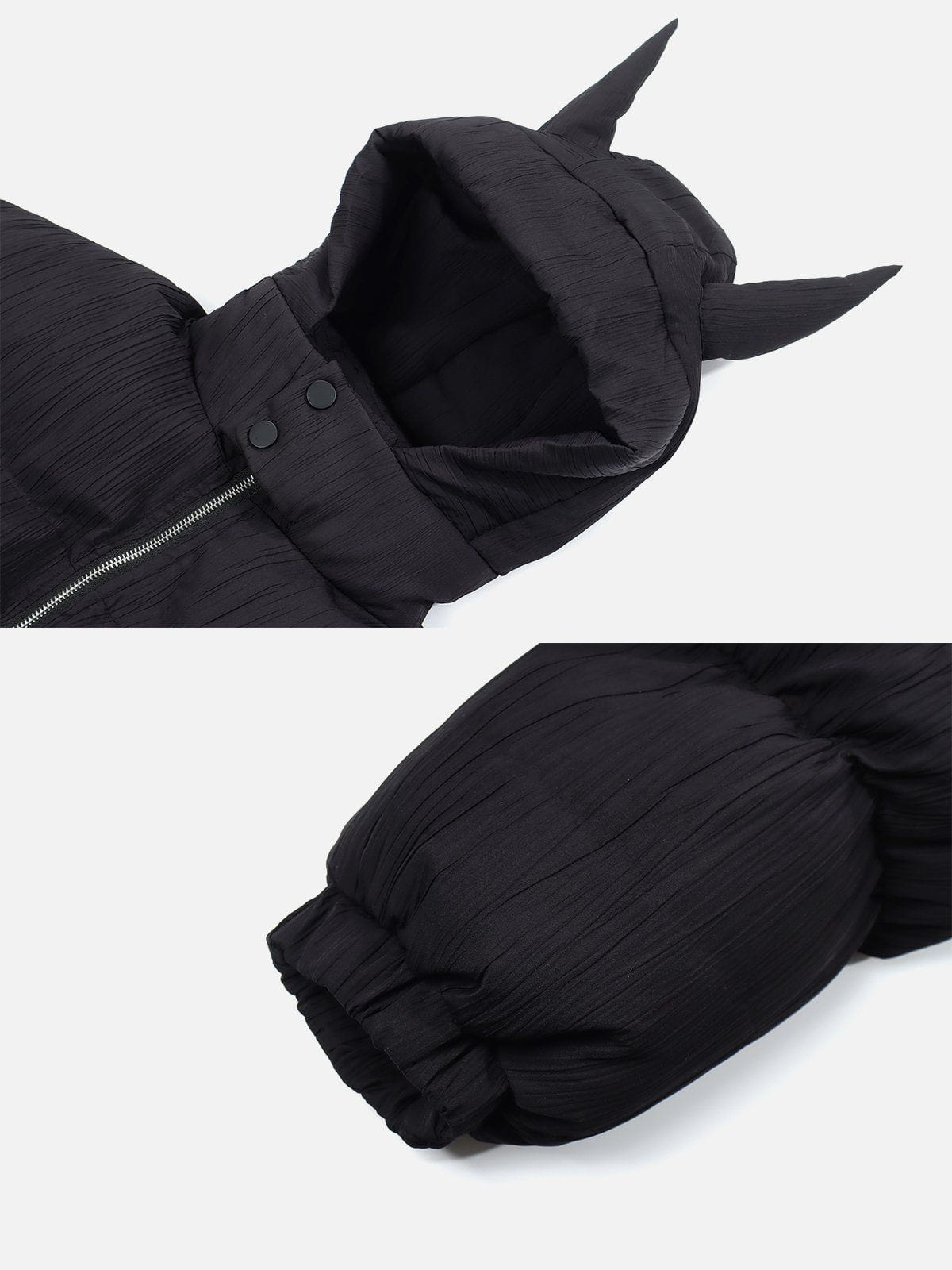 LUXENFY™ - Solid Demon Horned Hat Winter Coat luxenfy.com