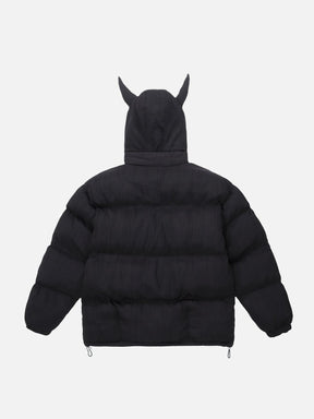 LUXENFY™ - Solid Demon Horned Hat Winter Coat luxenfy.com