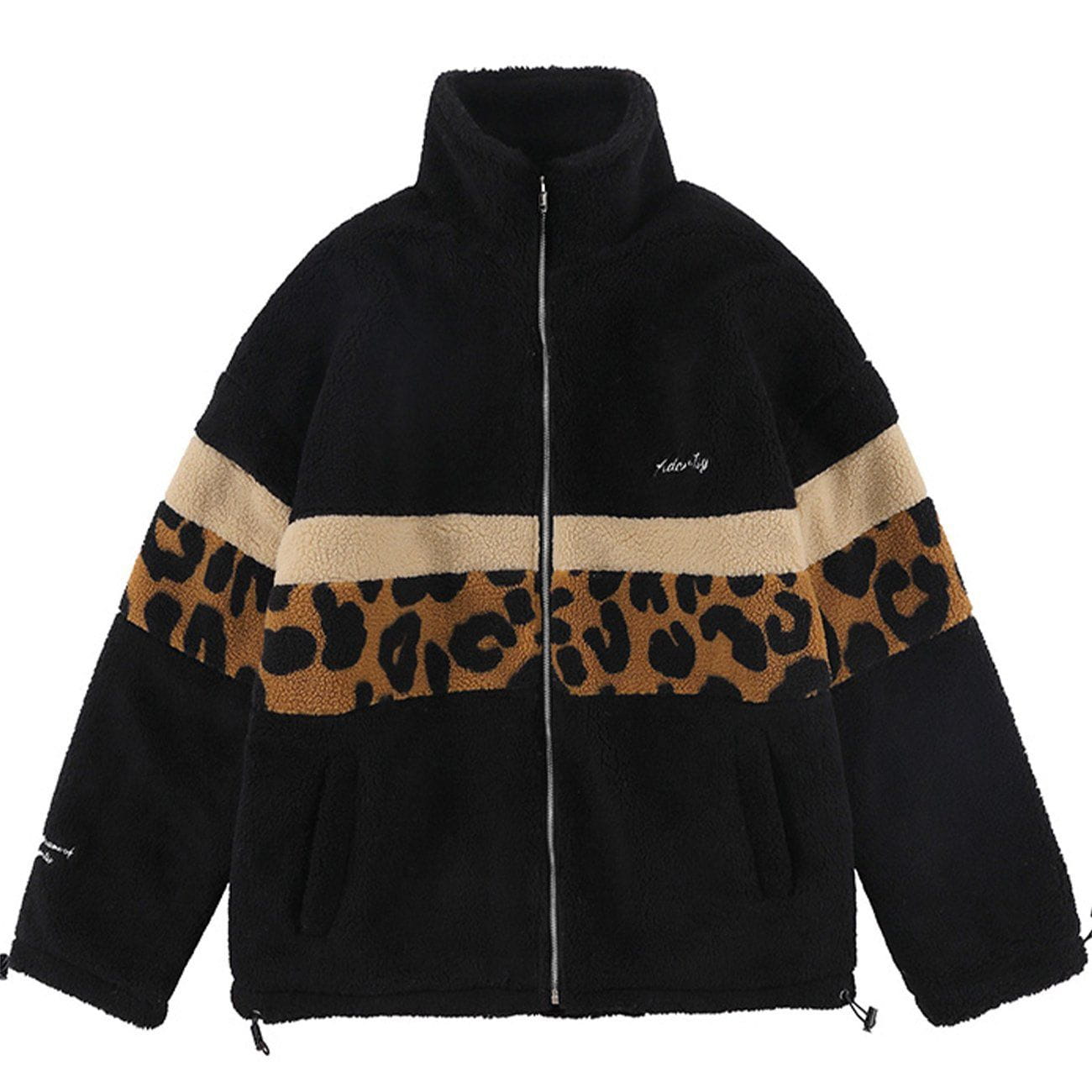 LUXENFY™ - Stitching Leopard Sherpa Winter Coat luxenfy.com
