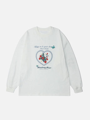 LUXENFY™ - Strawberry Heart Graphic Sweatshirt luxenfy.com