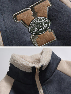 LUXENFY™ - Suede Stand Collar Lambswool Liner Winter Coat luxenfy.com