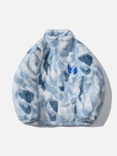 LUXENFY™ - Tie Dye Angel Bunny Label Sherpa Coat luxenfy.com