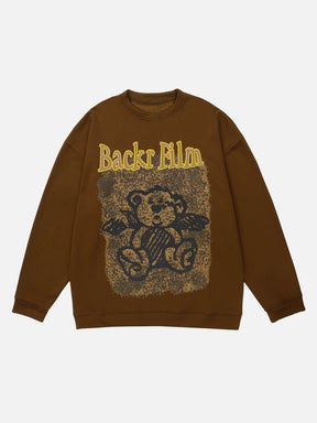 LUXENFY™ - Vintage Bear Print Sweatshirt luxenfy.com