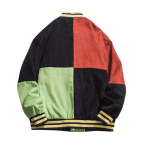 LUXENFY™ - Vintage Color Block Corduroy Varsity Jacket luxenfy.com