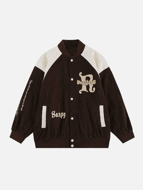 LUXENFY™ - Vintage Gothic Letters Varsity Jacket luxenfy.com