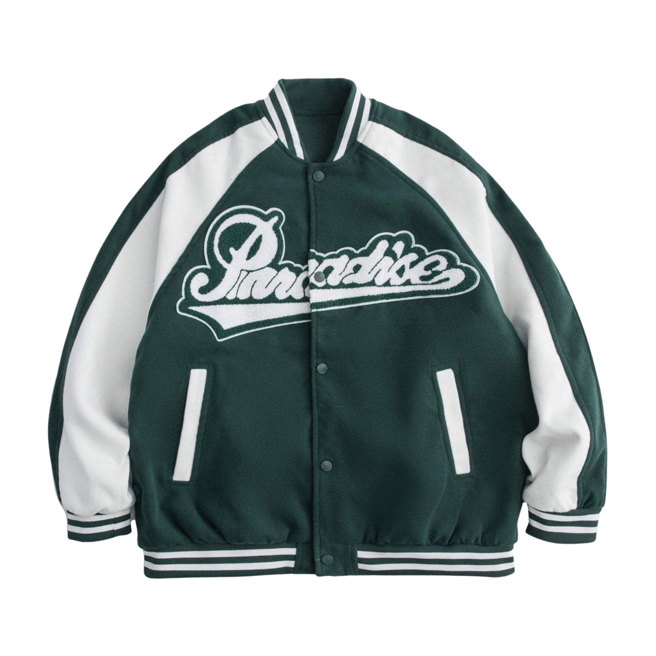 LUXENFY™ - Vintage Letter Flocking Color Matching Varsity Jacket luxenfy.com