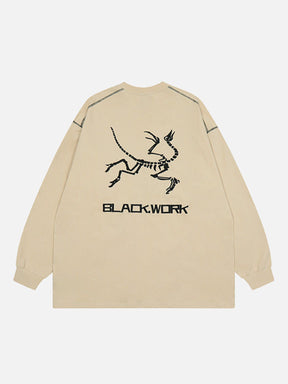 LUXENFY™ - Vintage Line Bone Print Sweatshirt luxenfy.com