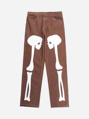 LUXENFY™ - Vintage Skull Print Jeans -1264 luxenfy.com