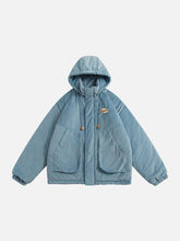 LUXENFY™ - Vintage Solid Color Corduroy Winter Hooded Coat luxenfy.com