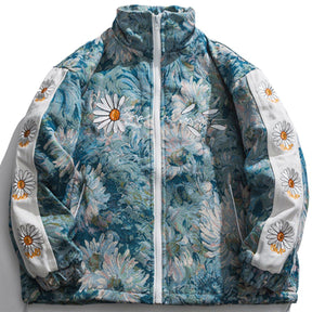 LUXENFY™ - Watercolor Daisy Flowers Winter Coat luxenfy.com
