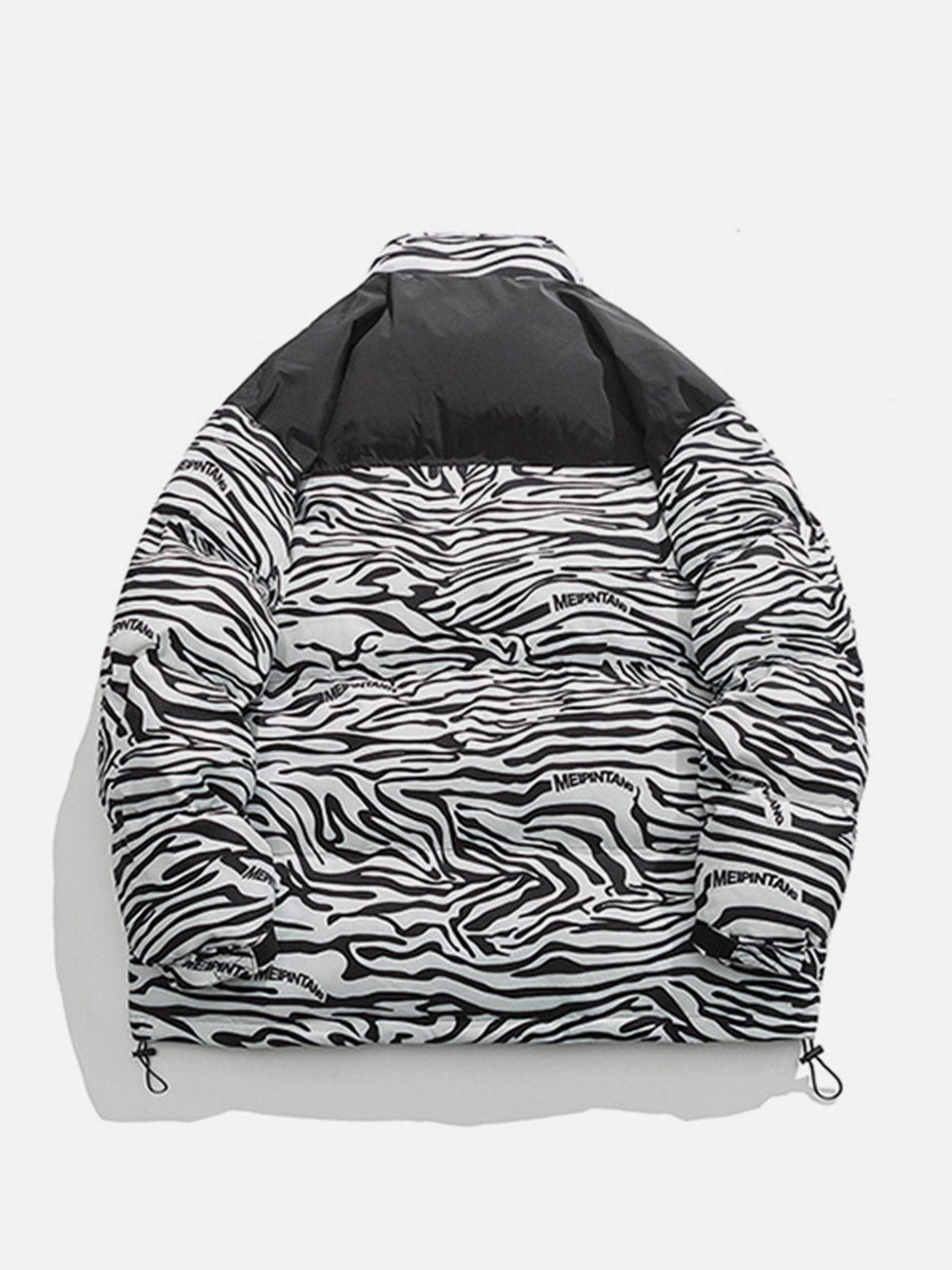LUXENFY™ - Zebra Print Down Coat luxenfy.com