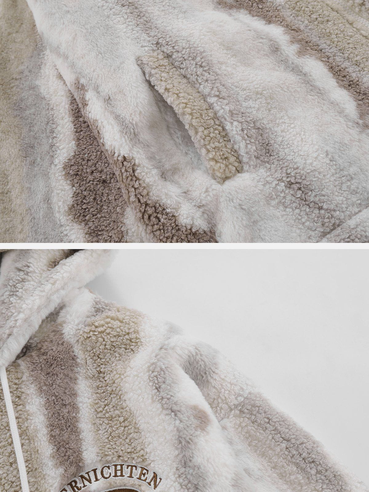 LUXENFY™ - Zebra Print Sherpa Hooded Winter Coat luxenfy.com