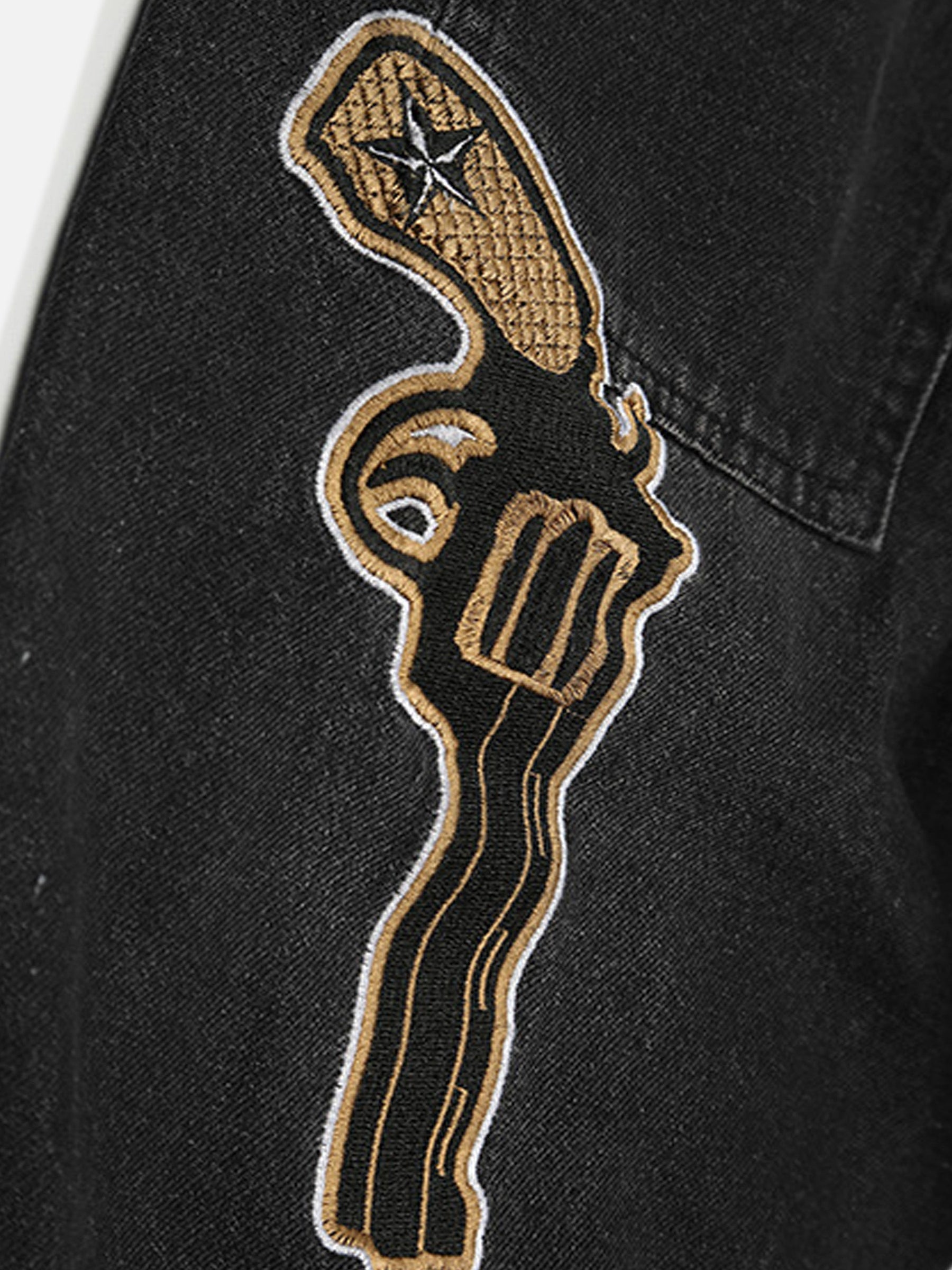 LUXENFY™ - Pistol Embroidered Jeans