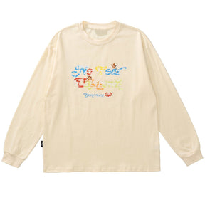 LUXENFY™ - Angels Rainbow Letter Graphic Sweatshirt