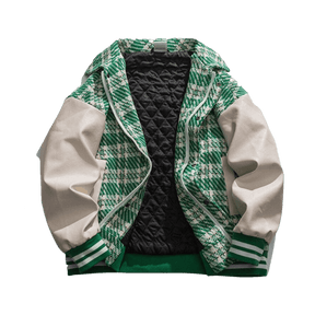 LUXENFY™ - Green Square Pattern Jacket